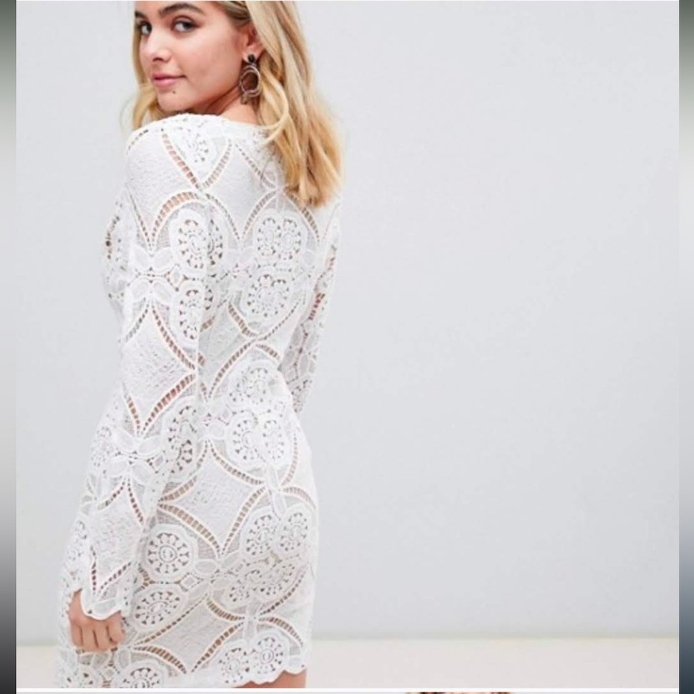 White Lace Dress - Picture 3 of 9